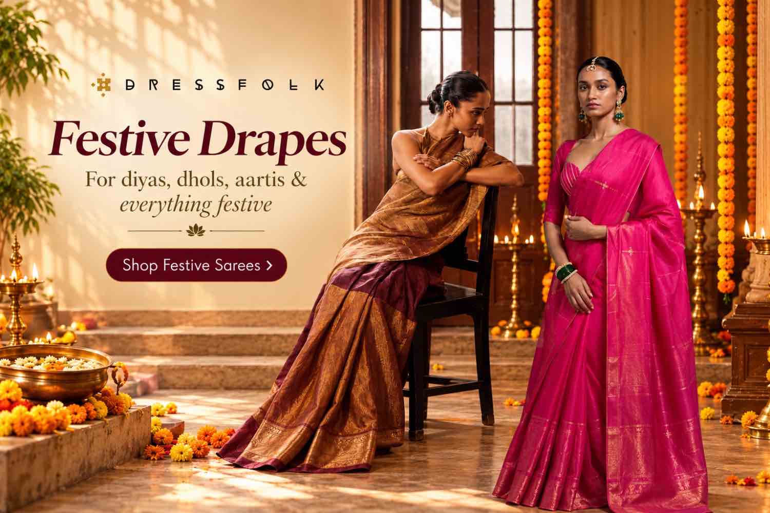 The Festive Drapes Offer on Festive Sarees