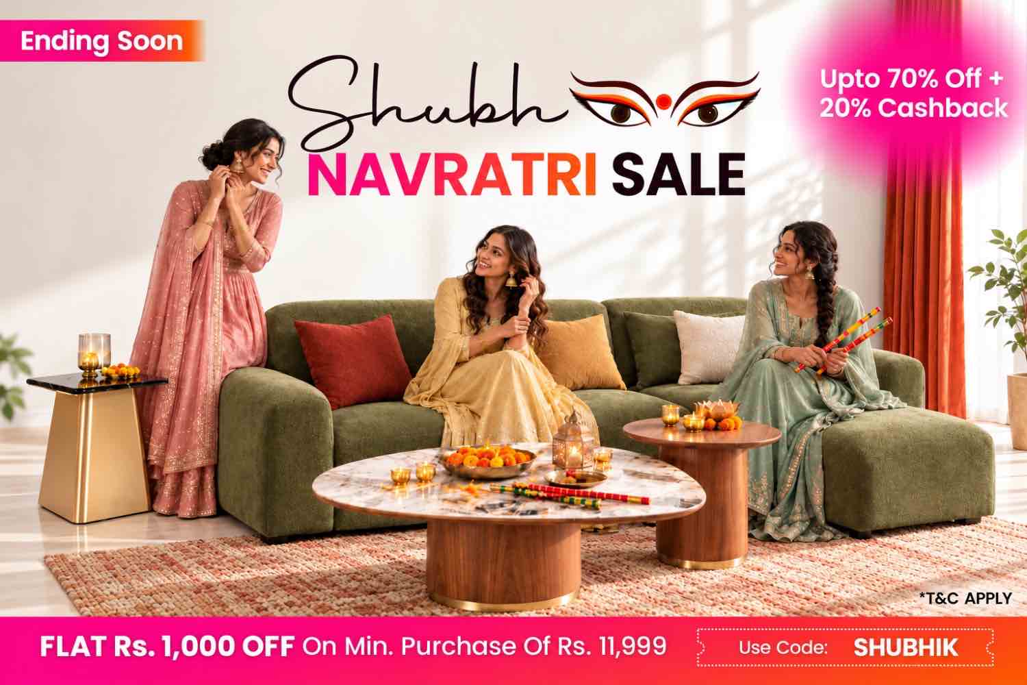 Shubh Navratri Sale on Furnitures