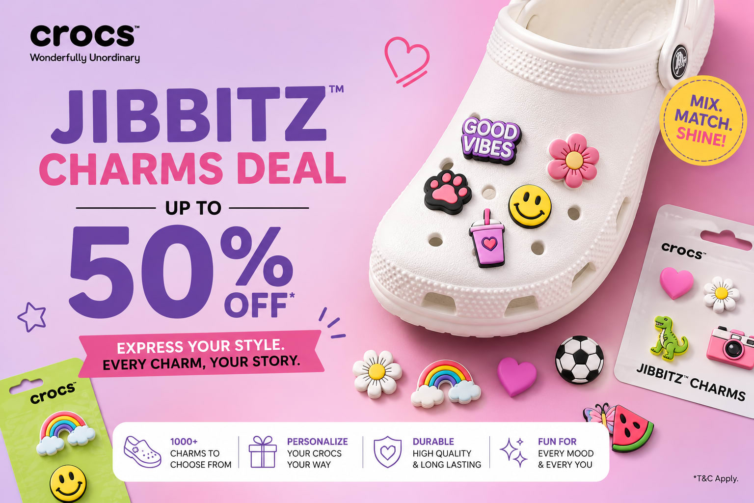 Jibbitz Charms Offer