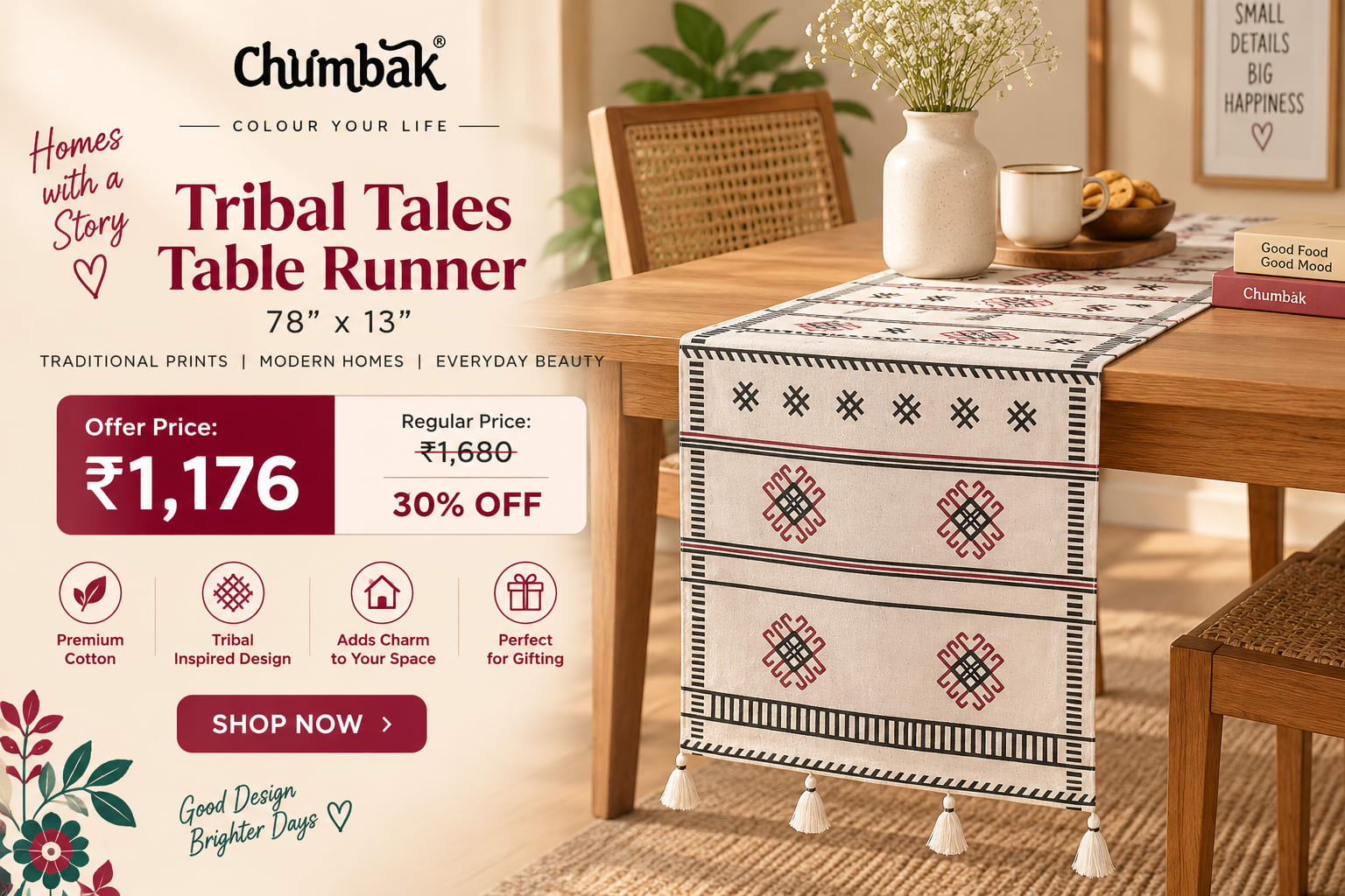 Tribal Tales Table Runner, 78″ x 13″