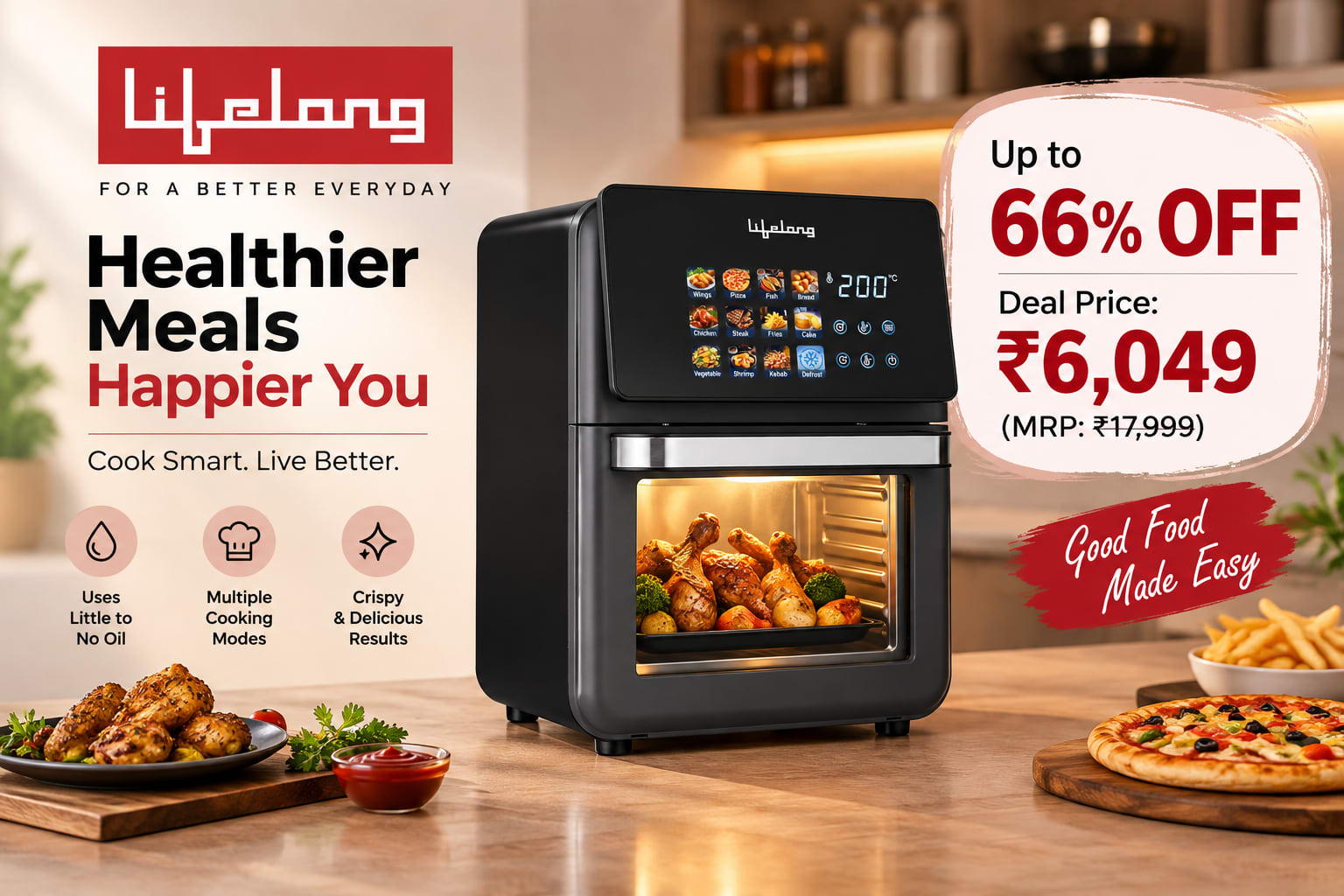 Lifelong 10L Air Fryer Oven
