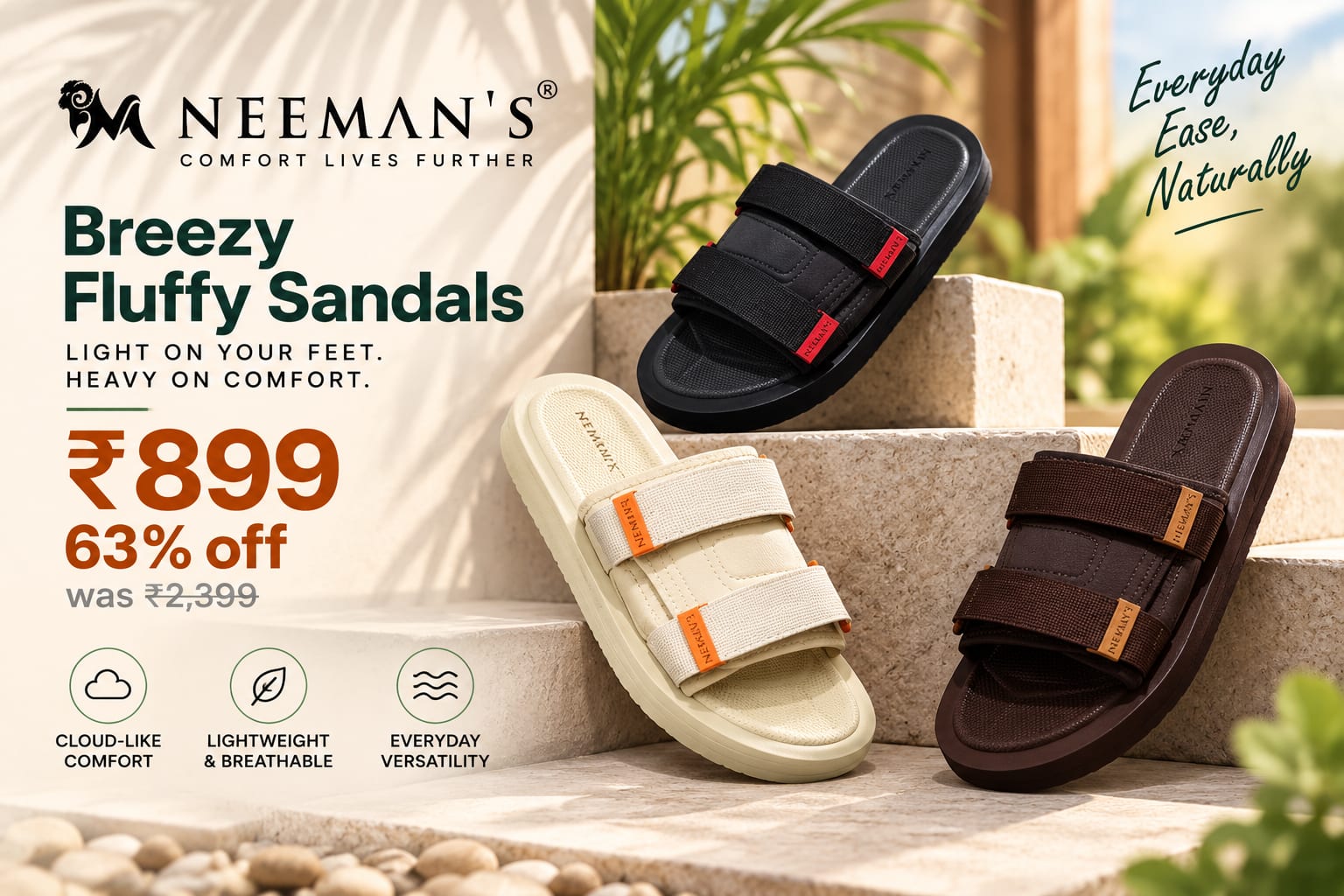 Breezy Fluffy Sandals