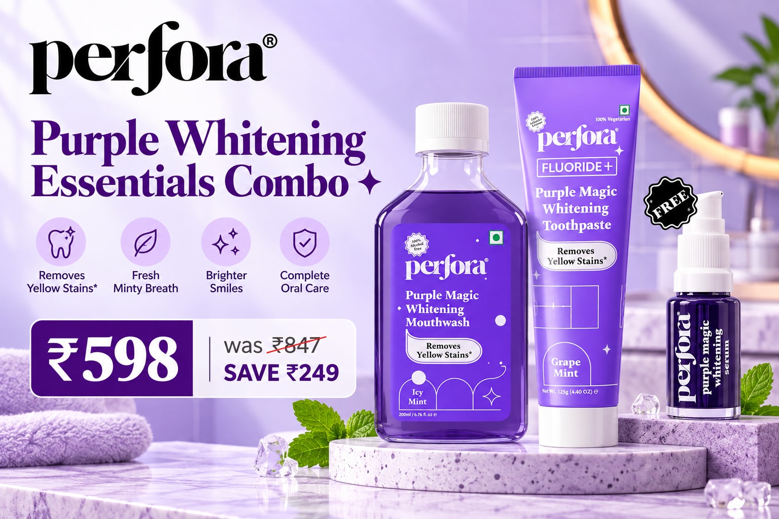 Purple Whitening Essentials Combo