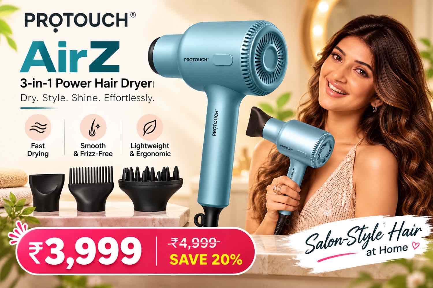 AirZ 3-in-1 Power Hair Dryer