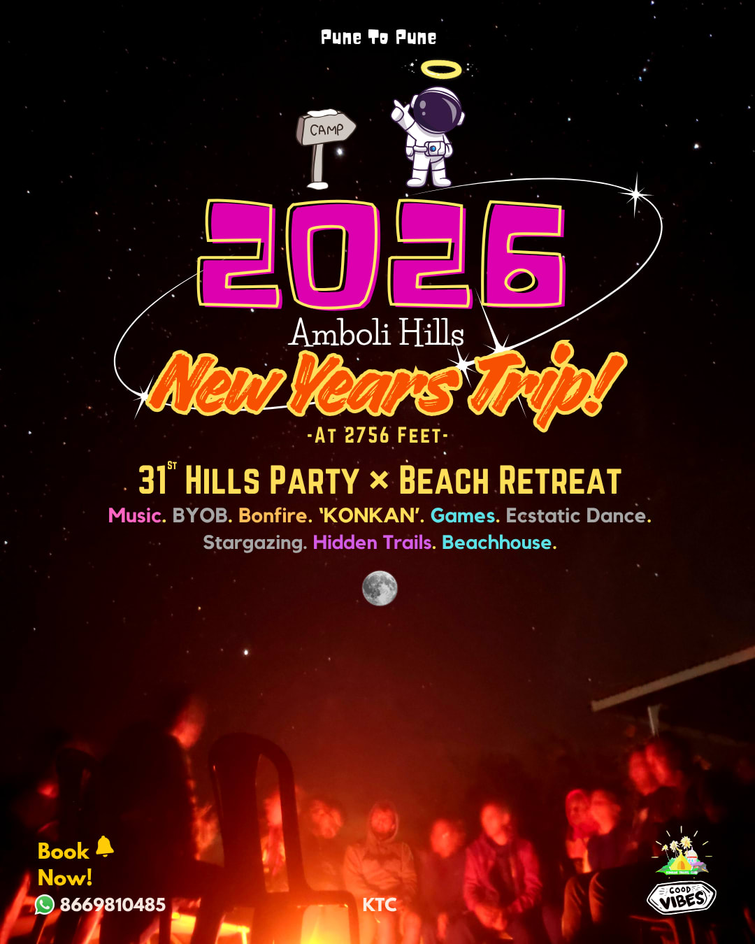 Book Konkan Trails & Experiences 7 31st New Years Hill’s Party & Beach Retreat Trip from Pune | Konkan Travel Club