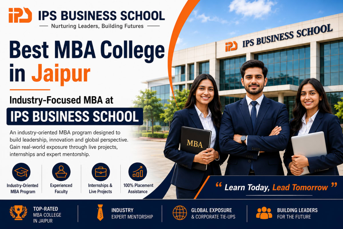 Students learning MBA at IPS Business School Jaipur with corporate training and placements