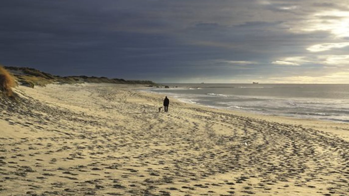 Strand langs Jæren.