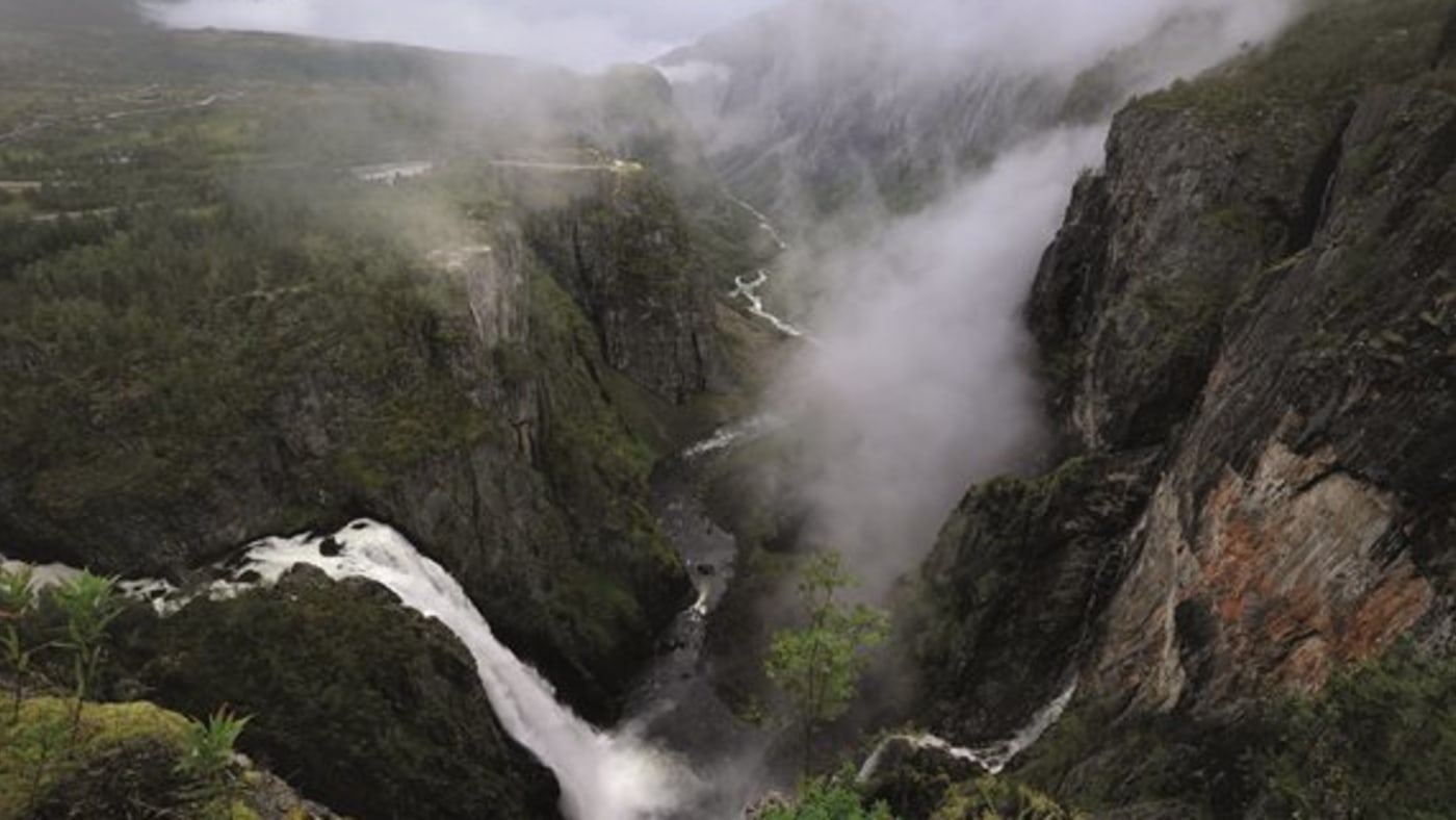 Utsiktspunktet ved Fossli, med utsikt over Måbødalen.

