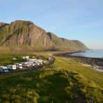 Campingplass ved stranden
