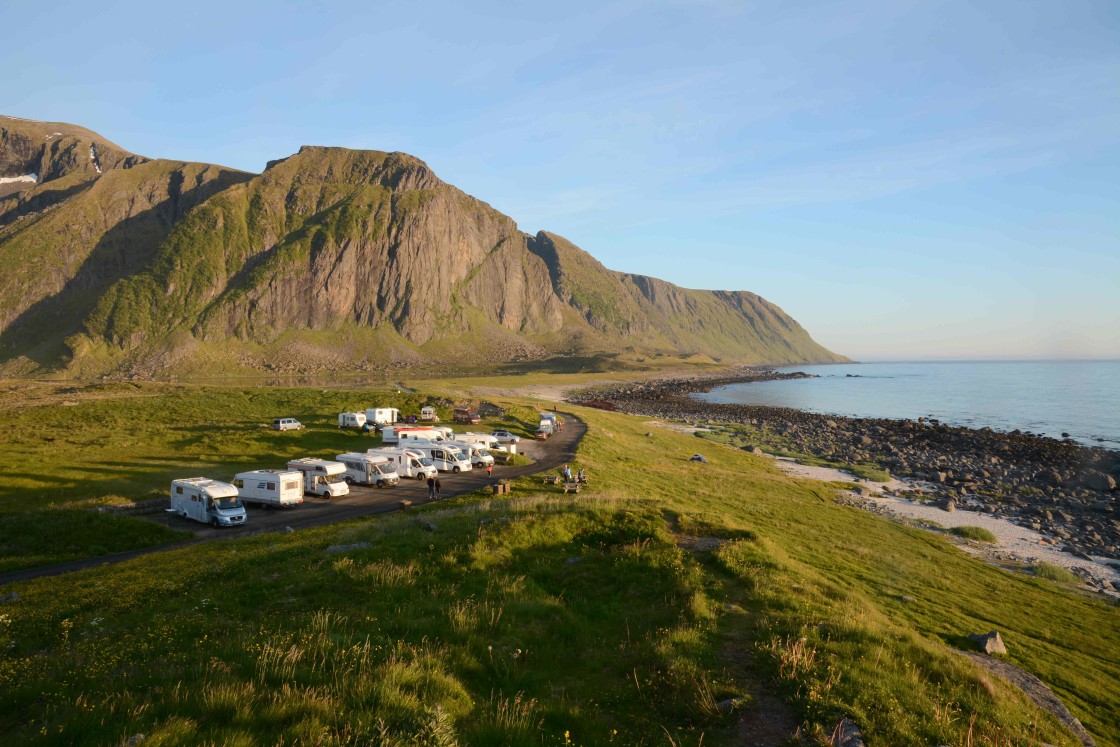 Campingplass ved stranden