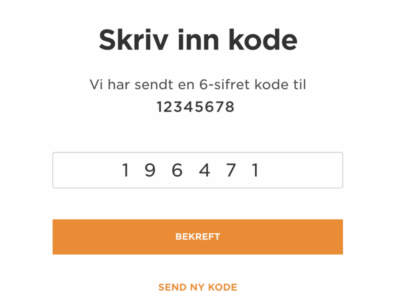 Klikk på ny kode og bekreft circle k