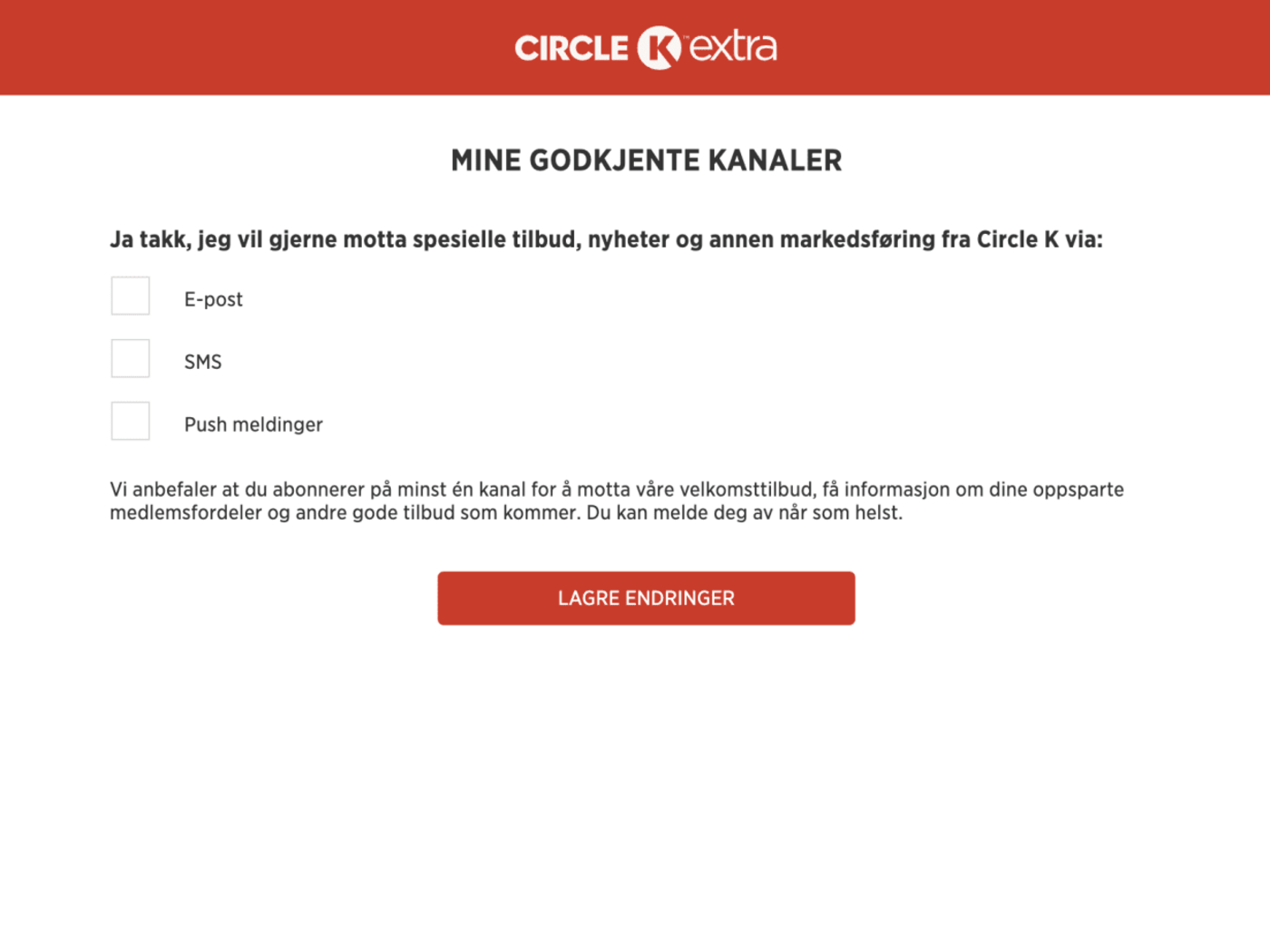 Bilde av hva du velger av avtaler hos Circle K