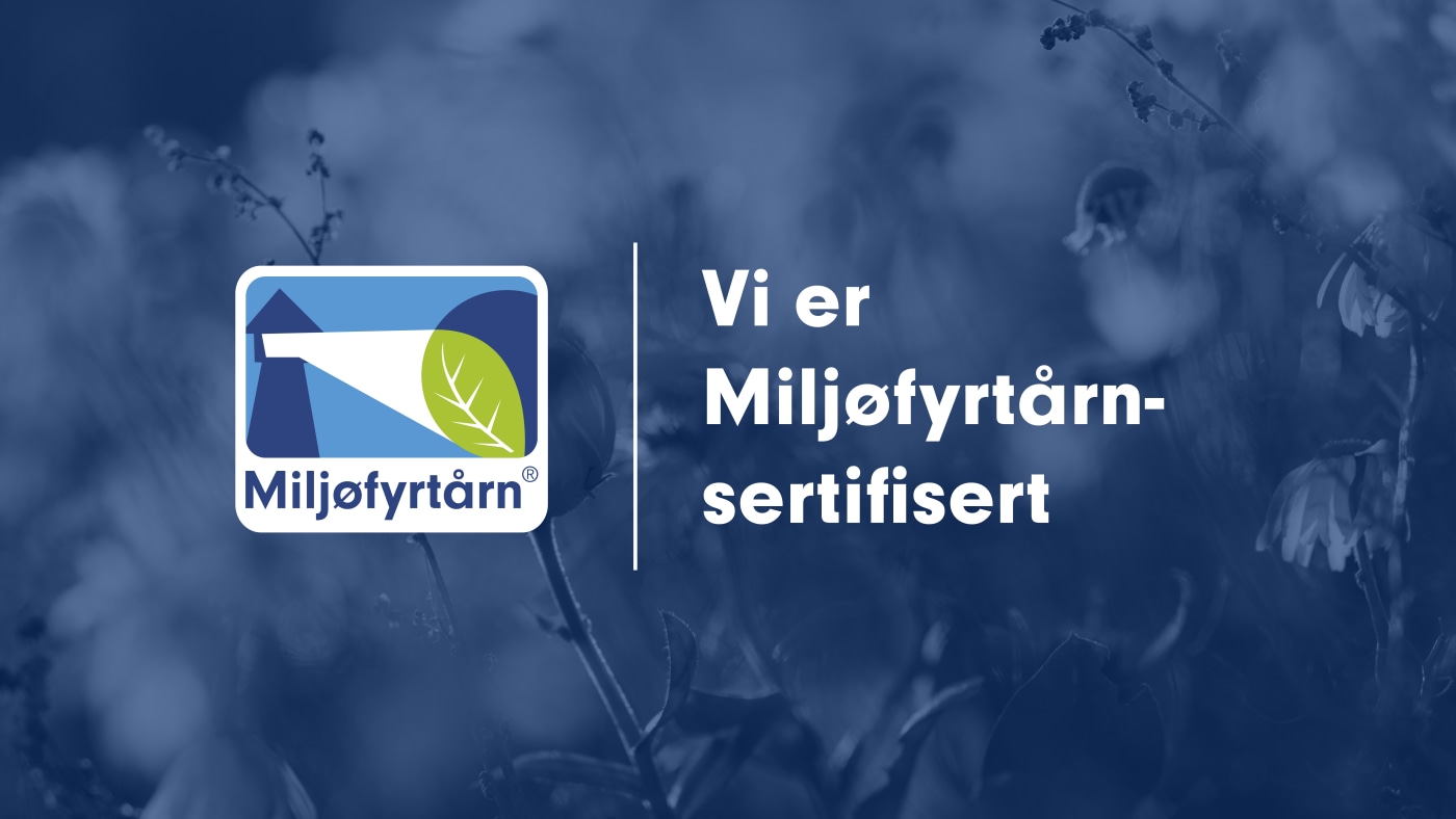 Banner med miljøfyrtårn logo