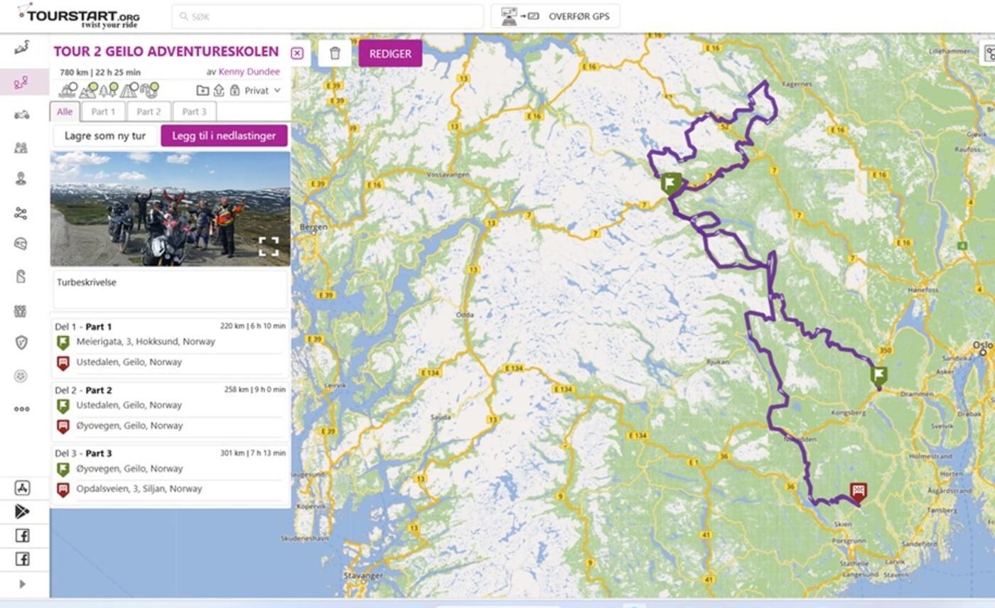 Tourstart er tilgjengelig for alle NAF sine medlemmer.  