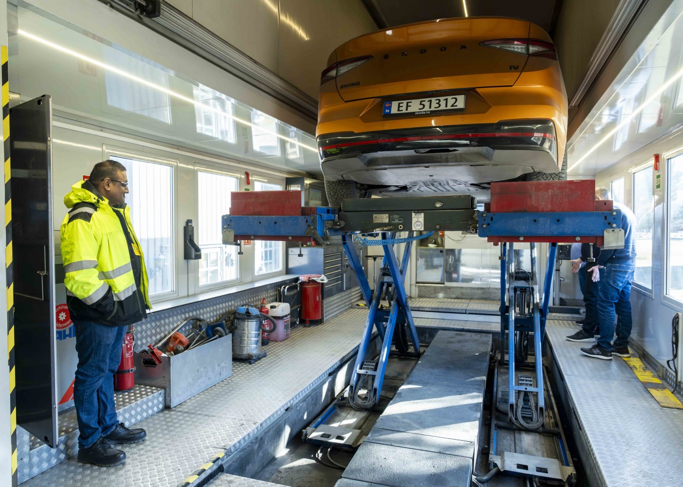 Innsiden av Mobilt NAF-senter