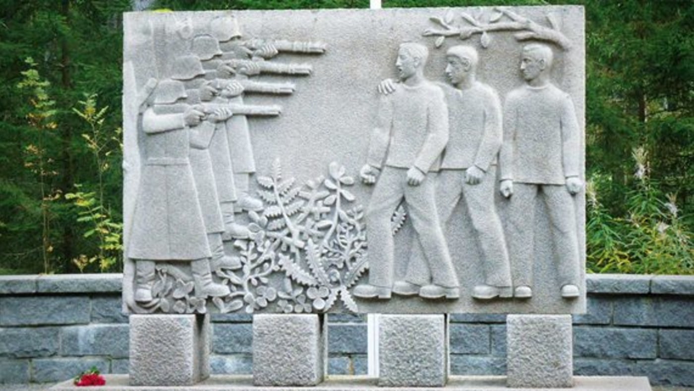 Minnesmerke i stein. 