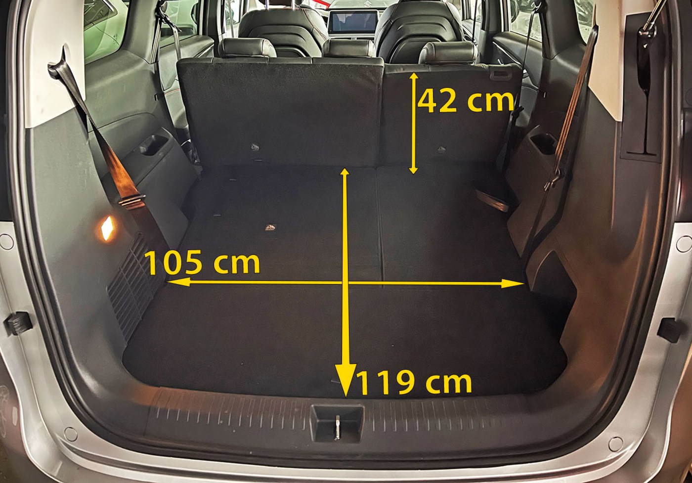Bagasjerommet i Maxus Euniq5.