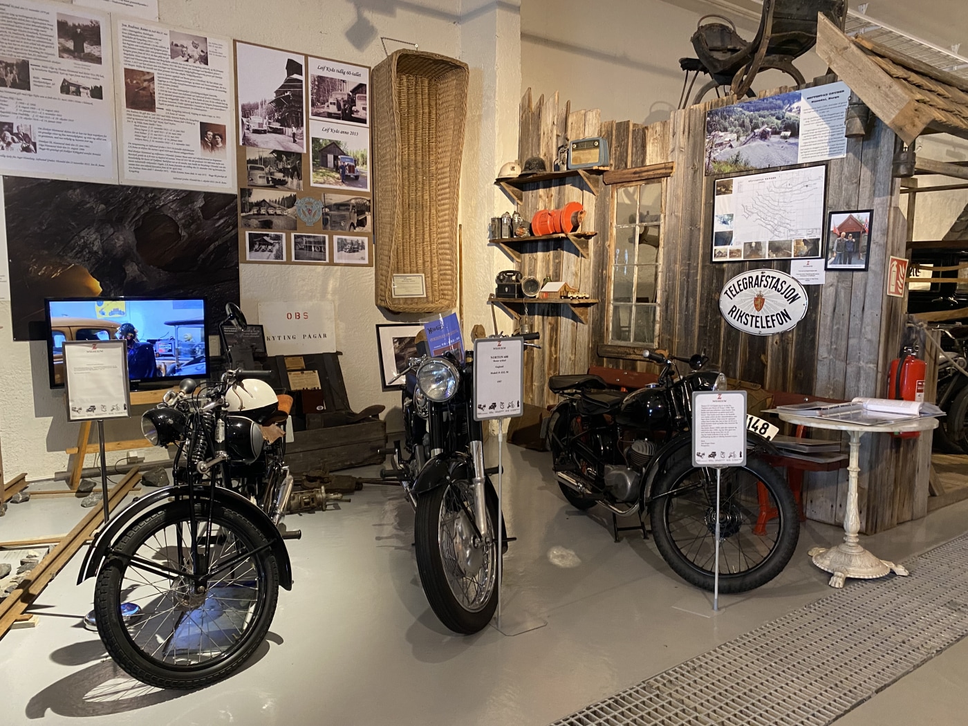 Z-museum i Treungen er innholdsrikt og har egen MC-avdeling.