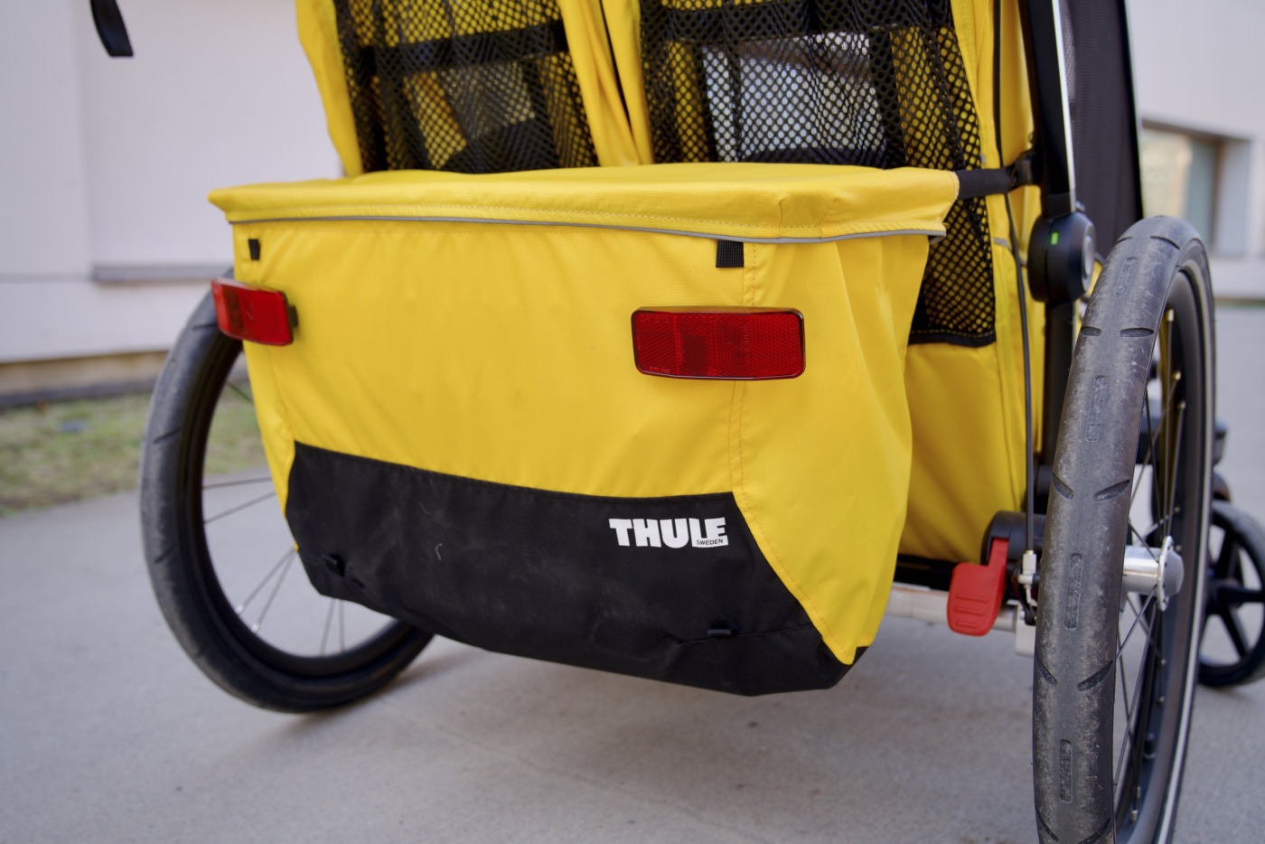gul thule sykkelvogn produktbilde