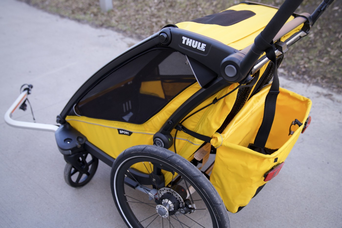 gul thule sykkelvogn produktbilde