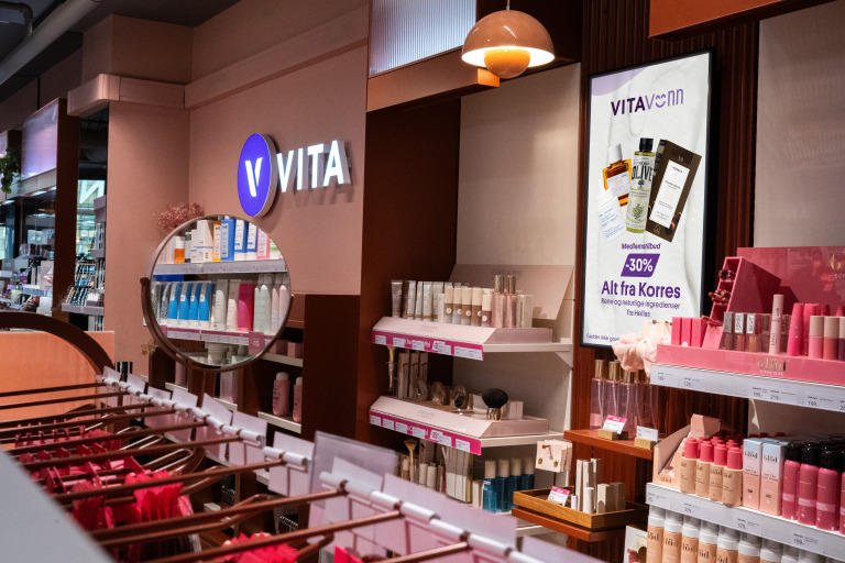 Bilde av produkter i en Vita-butikk