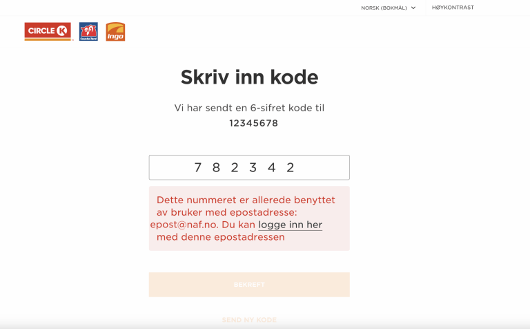 logg med bruker