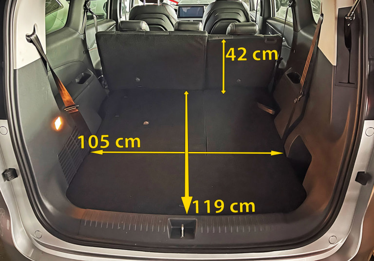Bagasjerommet i Maxus Euniq5.