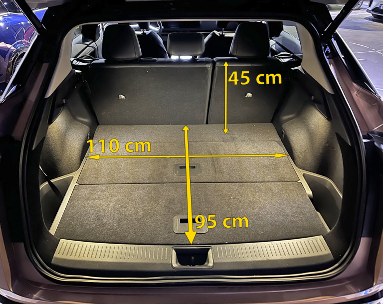 Bagasjerommet i Nissan Ariya.