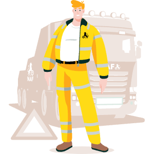 Illustrasjon av NAF bilberger