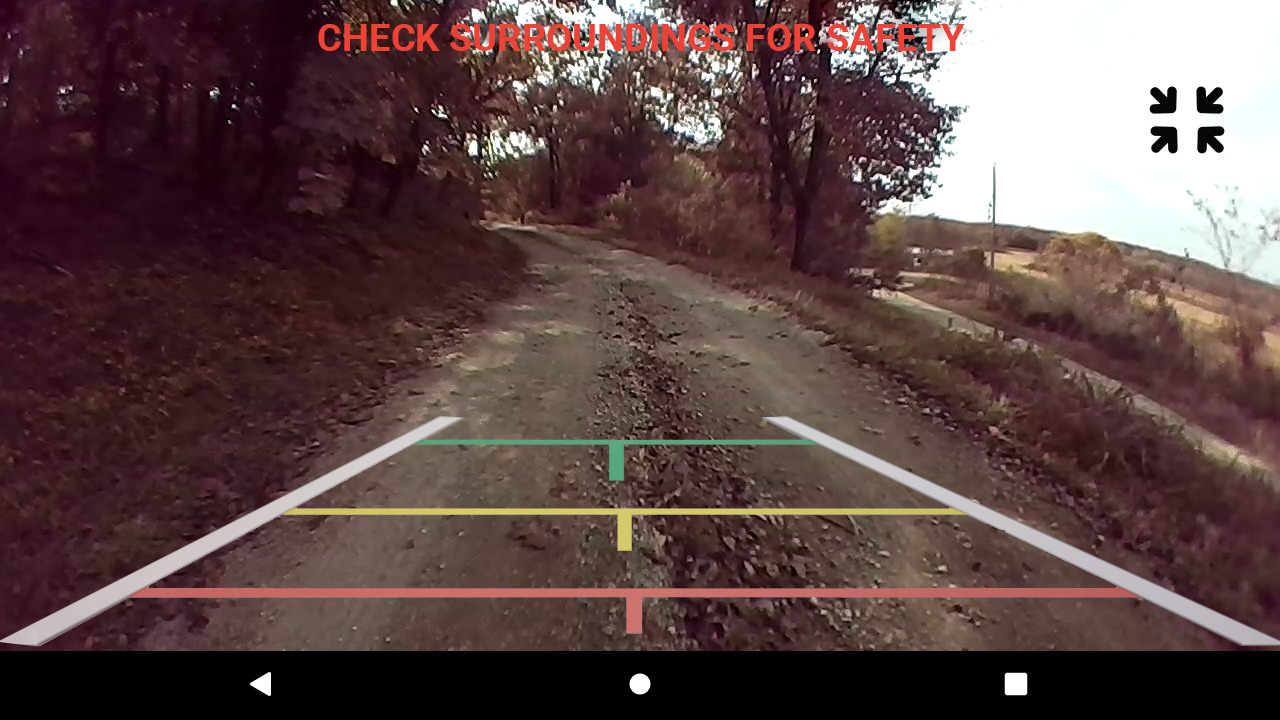 Utsikt i ryggekamera