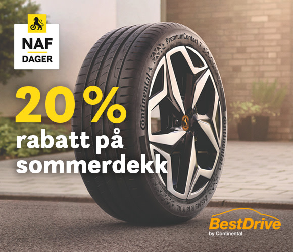 Kampanje 20% rabatt på sommerdekk