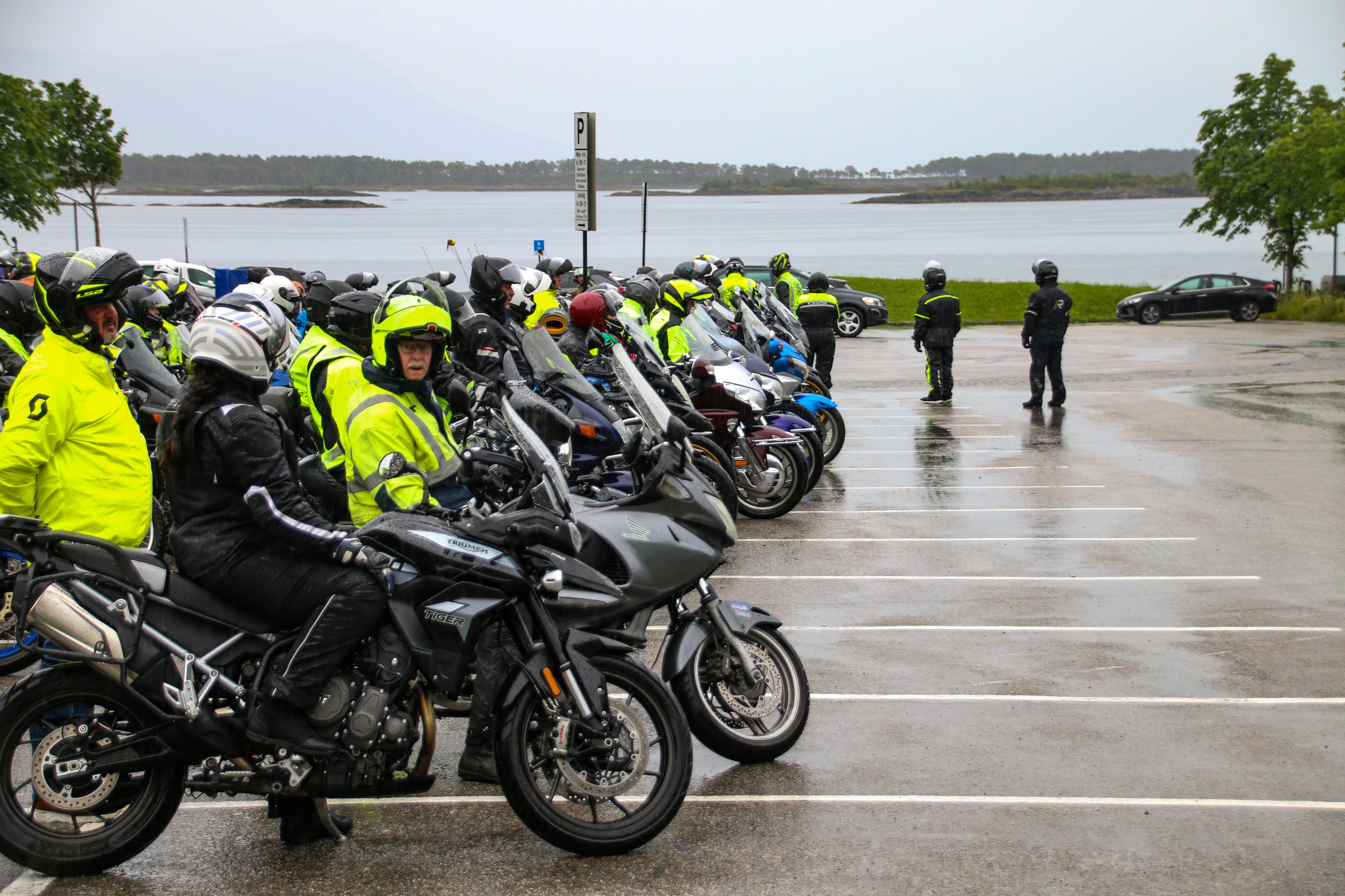 motorsykler på rekke