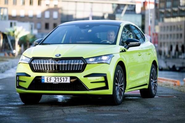 Grønn Skoda Enyaq Coupe RS