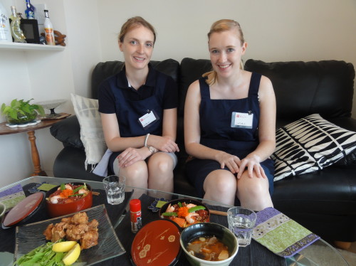 Kathrin and Viktoria joined Basic Japanese Cooking Visit