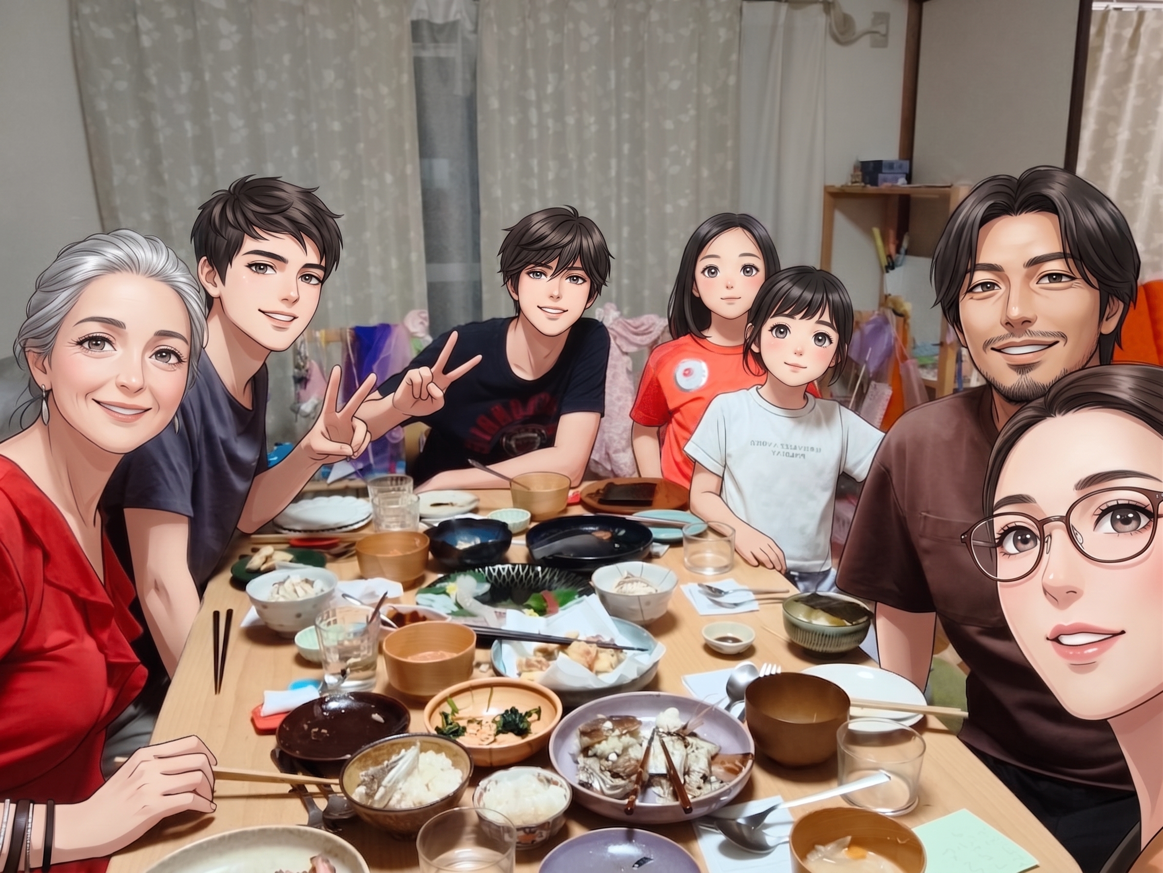 Marta and her family during their Borderless Visit