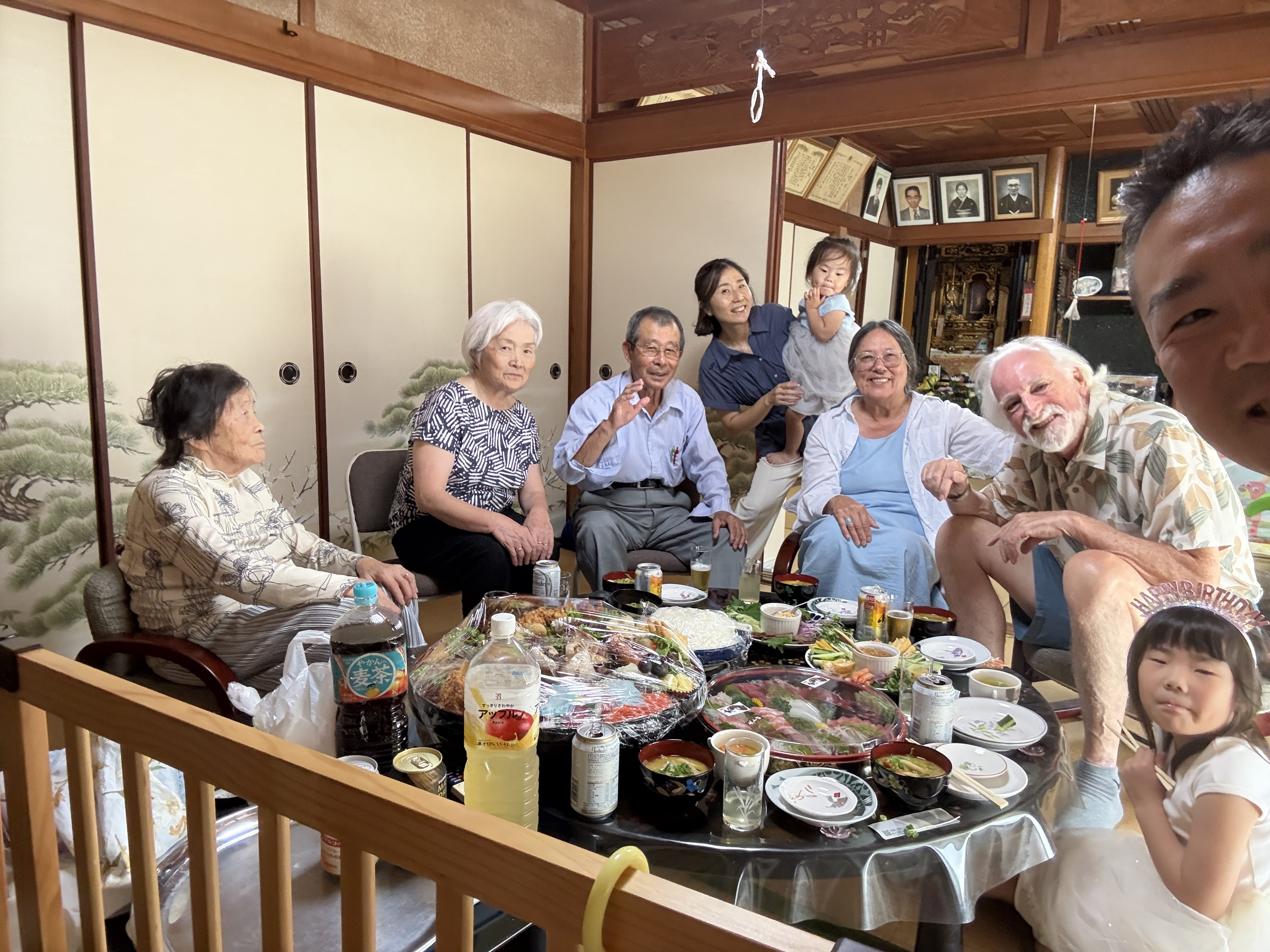 A family lunch at a traditional Japanese home in Kumamoto