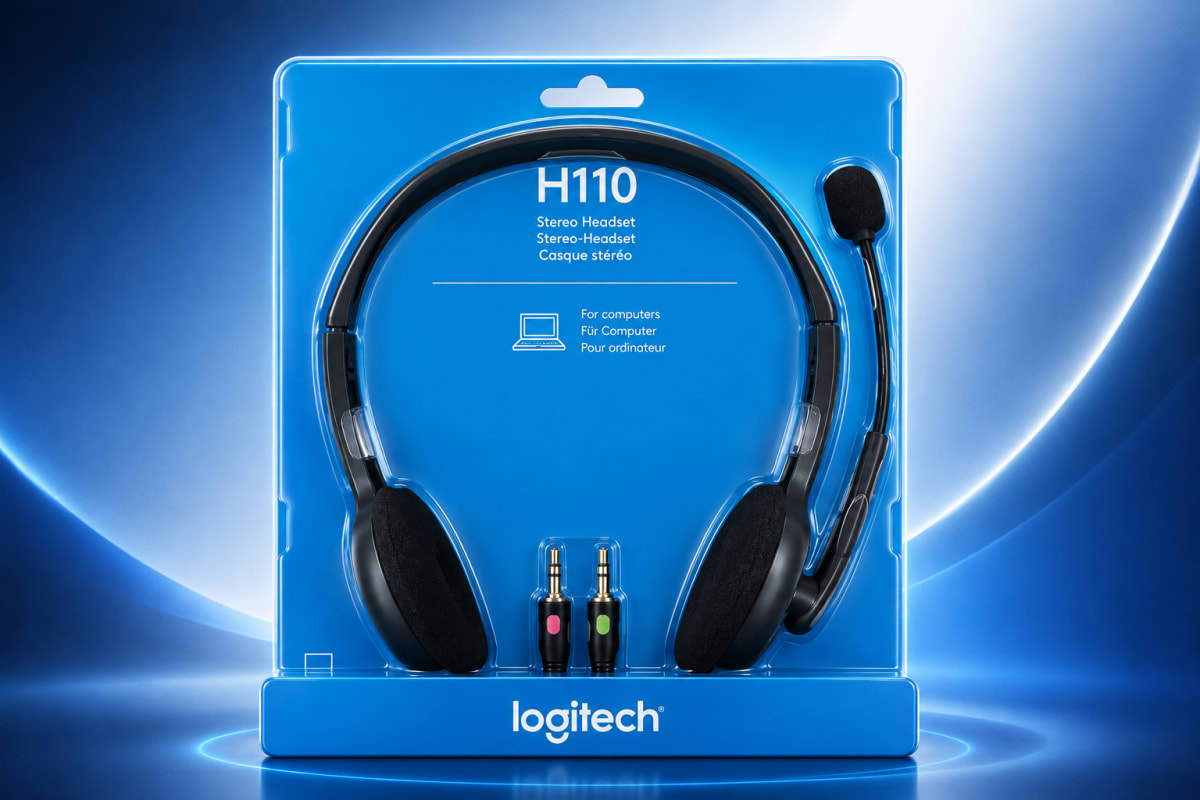Logitech H110 Stereo Headset – Wired On-Ear Headphones with Noise-Cancelling Mic — photo 5
