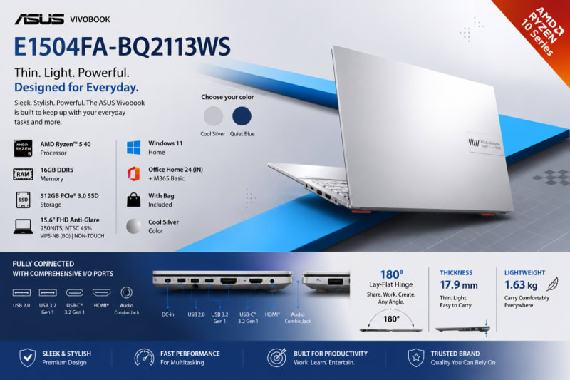 ASUS Vivobook Go 15 E1504FA-BQ2113WS – AMD Ryzen 5 40 | 16GB | 512GB SSD — photo 5