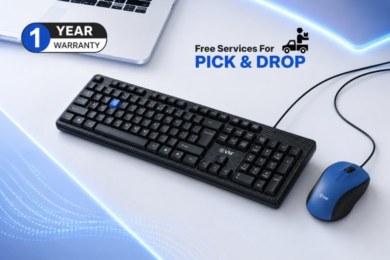 EVM WDKM-513 Wired Keyboard & Mouse Combo – 104 Keys | 1000 DPI — photo 5