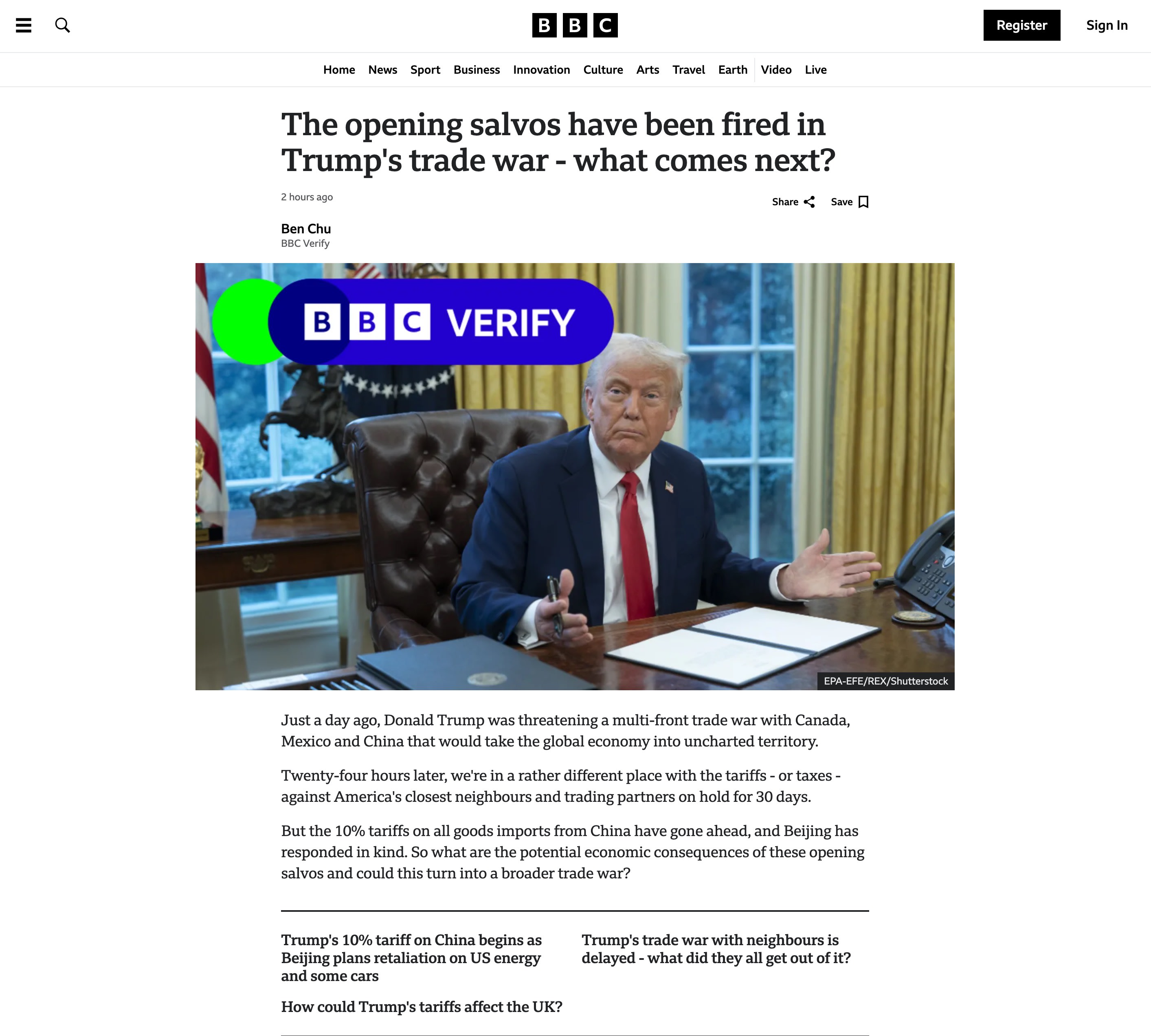 BBC News Website