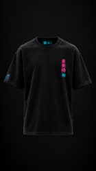 Remera Samurai Mirai – oversize Negro