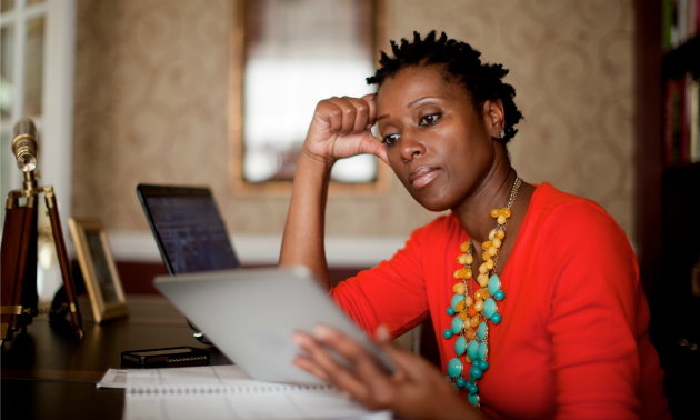 Female Entrepreneur Coming up with Business idea in Nigeria