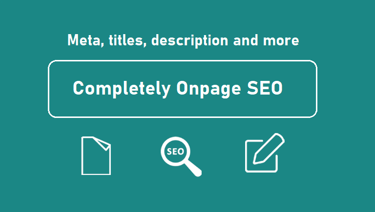 Get completely onpage SEO, meta titles and description and image alt tags