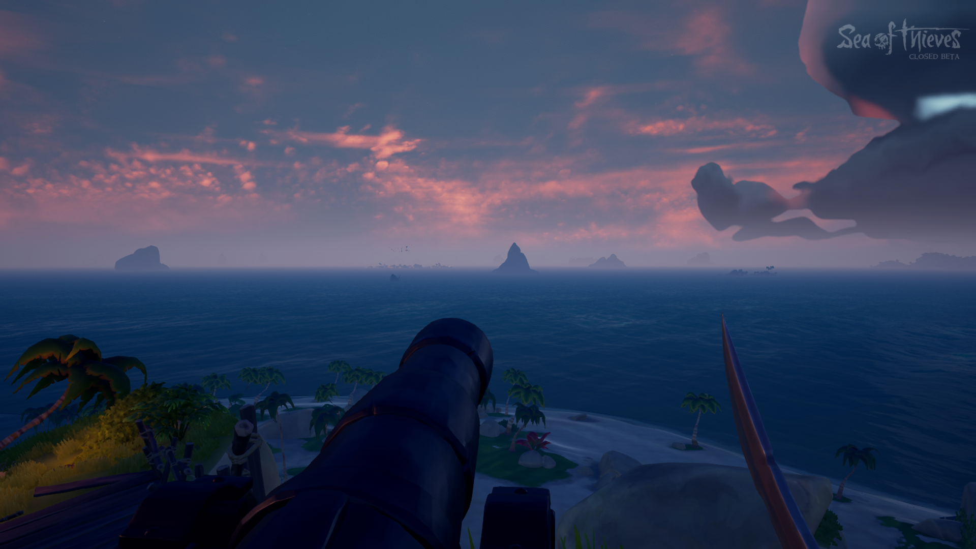 Dusk during the Sea of Thieves Beta