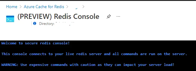 Azure-Redis-Console-Preview