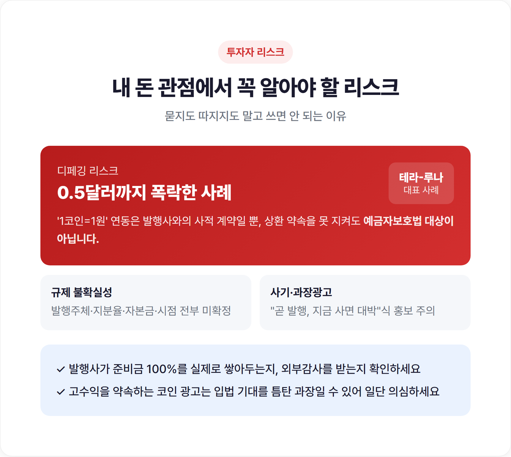 내 돈 관점에서 꼭 알아야 할 리스크