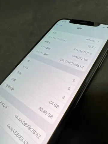 美品 訳あり iPhone11 Pro スペースグレイ 64GBの画像（3）
