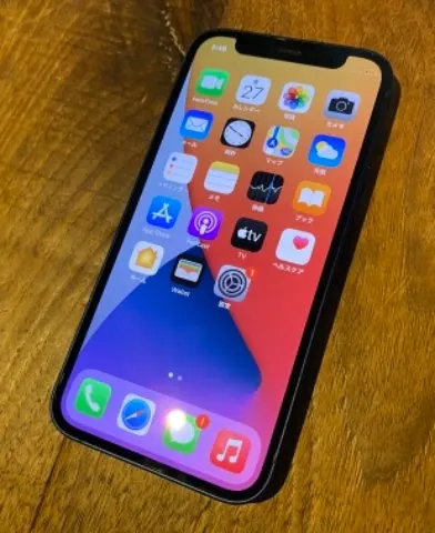 iPhone12 mini 64GB ブルー SIMロック解除 au利用制限 赤ロム iphoneの画像（0）