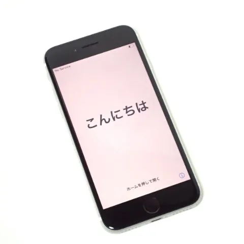 D233 apple au iphone SE2 64g MX9T2J/A シルバー 判定△の画像（0）