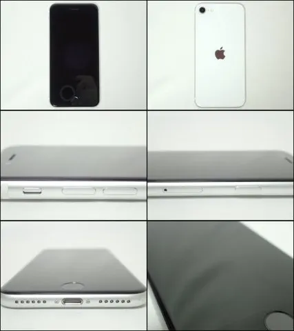 D233 apple au iphone SE2 64g MX9T2J/A シルバー 判定△の画像（1）